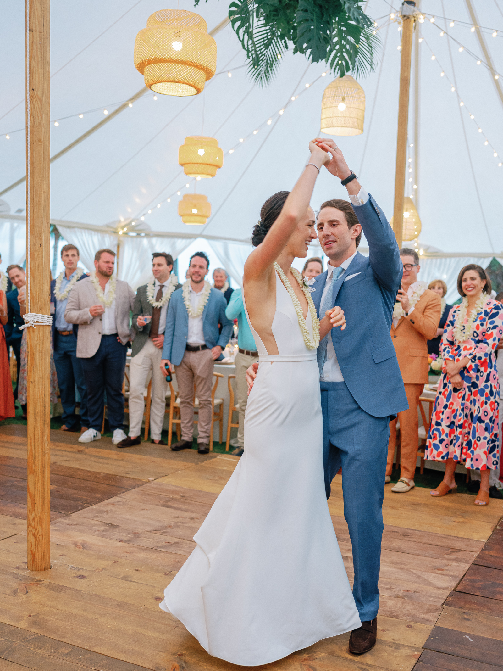 bride-spins-during-firts-dance-koolina-wedding