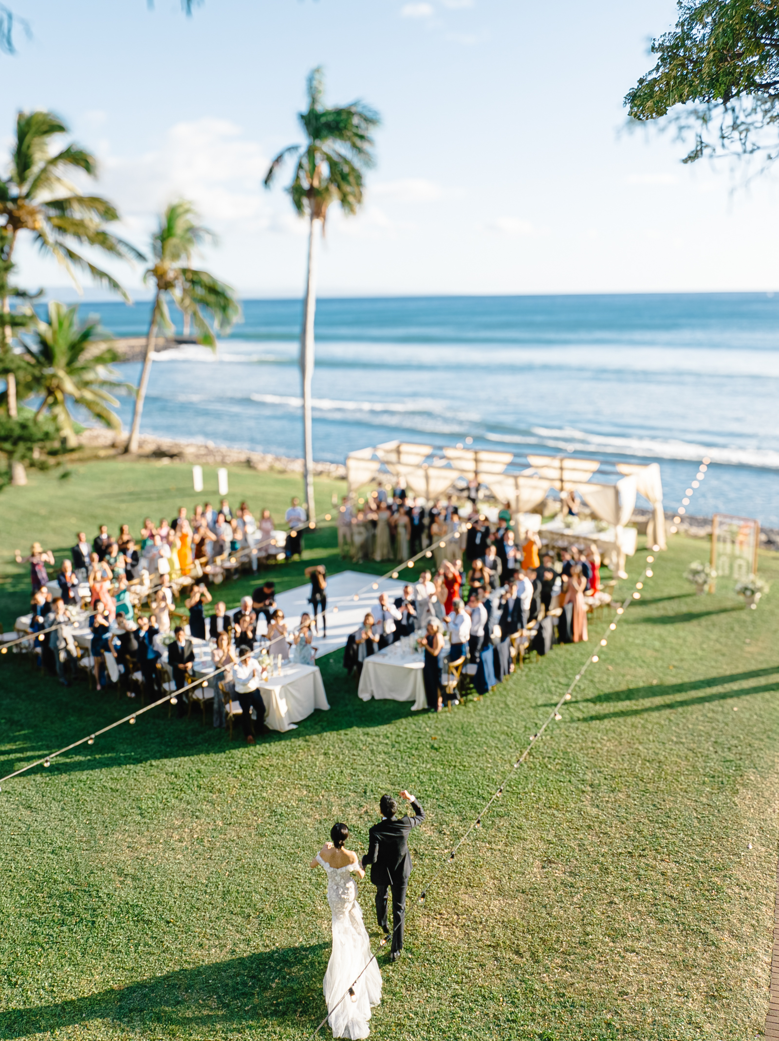 grand entrance at Olowalu maui wedding