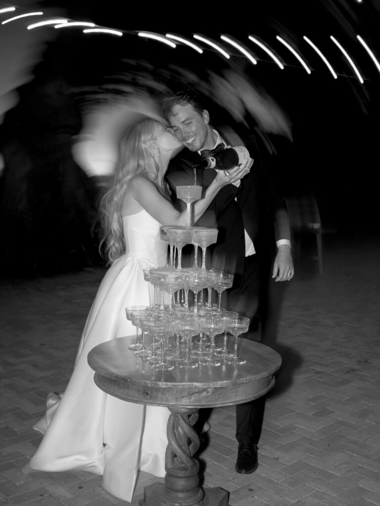 Champagne-tower-at-maui-wedding